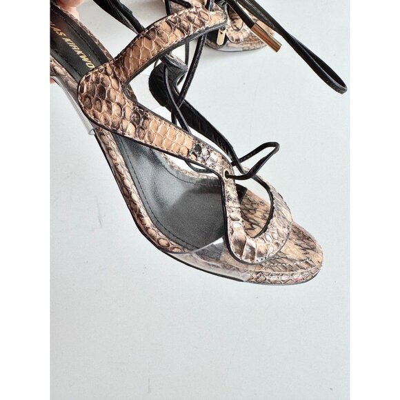 NICHOLAS KIRKWOOD Serafin Snake Leather Lace Up Strappy Cage Sandals, Size 36.5 - Picture 5 of 14